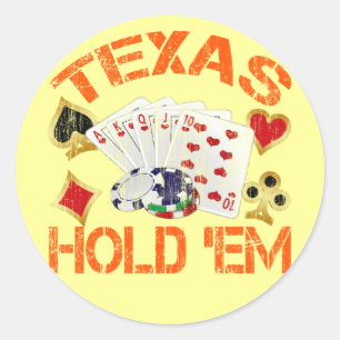 TEXAS HOLD 'EM - VERWIJDERD RONDE STICKER