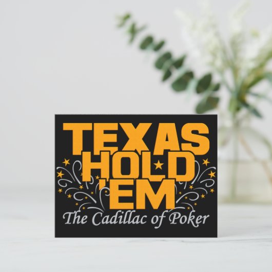 Texas Hold'Em briefkaart (Staand voorkant)