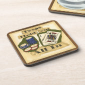 Texas Hold'Em Hand with King and Ace Drankjes Onderzetter (Linkerzijde)