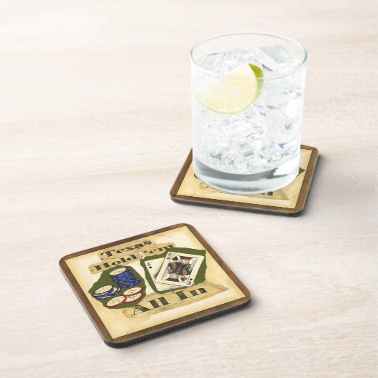 Texas Hold'Em Hand with King and Ace Drankjes Onderzetter (Rechterzijde)