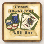 Texas Hold'Em Hand with King and Ace Drankjes Onderzetter (Voorkant)