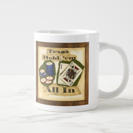 Texas Hold'Em Hand with King and Ace Grote Koffiekop (Rechts)