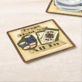 Texas Hold'Em Hand with King and Ace Kartonnen Onderzetters (Schuin)