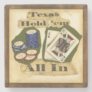 Texas Hold'Em Hand with King and Ace Stenen Onderzetter