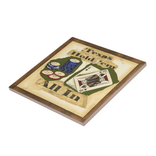 Texas Hold'Em Hand with King and Ace Tegeltje (Zijkant)