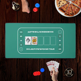 Texas Hold'em House Party Groene Witte Poker Tafel Bureaumat