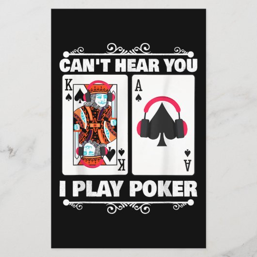 Texas Holdem Poker Cant hoort dat je poker speelt Flyer (Voorkant)