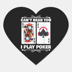 Texas Holdem Poker Cant hoort dat je poker speelt Hart Sticker