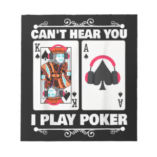 Texas Holdem Poker Cant hoort dat je poker speelt Notitieblok