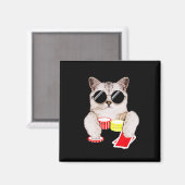 Texas Holdem Poker Cat Magneet (Voorkant / Achterkant)