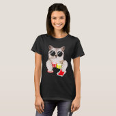 Texas Holdem Poker Cat T-shirt (Voorkant volledig)