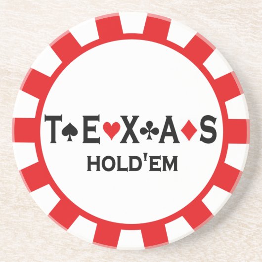 Texas Holdem Poker Chip onderzetters (Voorkant)