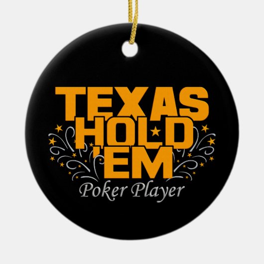 Texas Hold'em Poker ornament, aanpassen Keramisch Ornament (Voorkant)