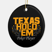 Texas Hold'em Poker ornament, aanpassen Keramisch Ornament (Links)