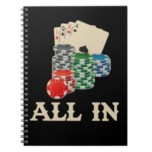 Texas HoldEm Poker Player Casino Gambler Notitieboek