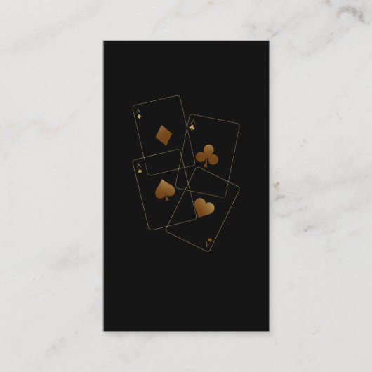 Texas HoldEm Poker Player Casino Gambling Visitekaartje (Voorkant)