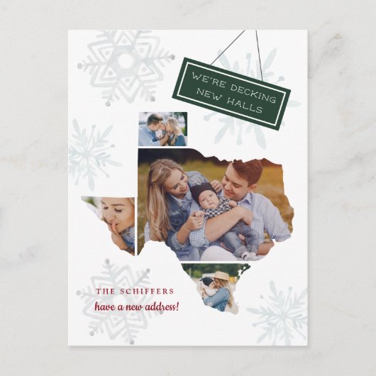 Texas Holiday Moving Announcement Briefkaart (Voorkant)