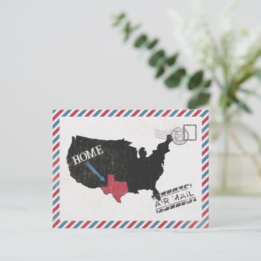 Texas Home Air Mail Briefkaart (Staand voorkant)