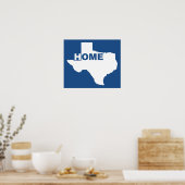 Texas Home Away from Home Poster Sign (Keuken)