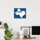 Texas Home Away from Home Poster Sign (Thuiskantoor)