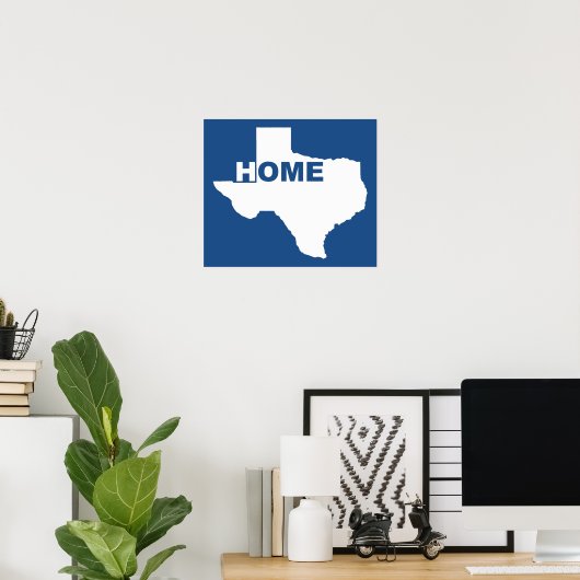 Texas Home Away from Home Poster Sign (Thuiskantoor)