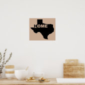 Texas Home Away from Home Poster Sign (Keuken)
