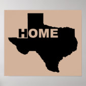 Texas Home Away from Home Poster Sign (Voorkant)