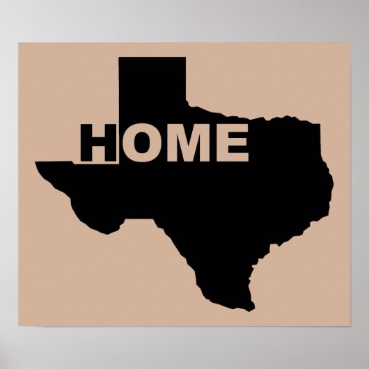Texas Home Away from Home Poster Sign (Voorkant)