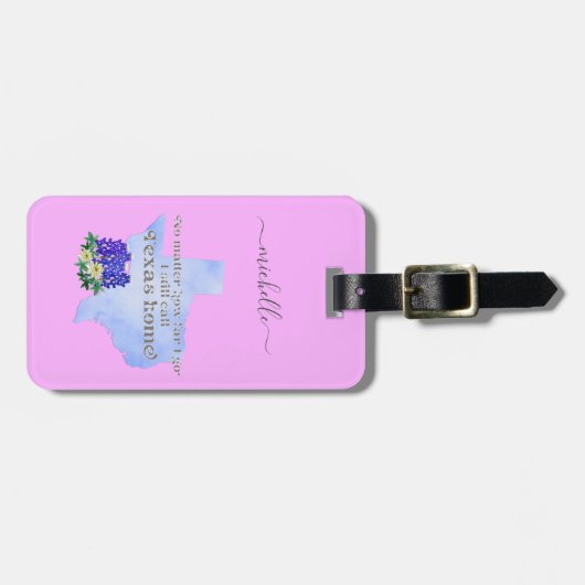 Texas Home Custom Text and Color Bagagelabel (Voorkant horizontaal)