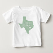 Texas Home Grown | State-kaart bewerkbare kleuren (Voorkant)