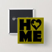 Texas Home Heart State Button Badge Pin (Voorkant /achterkant)