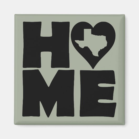Texas Home Heart State Koelkastmagneet Magneet (Voorkant)