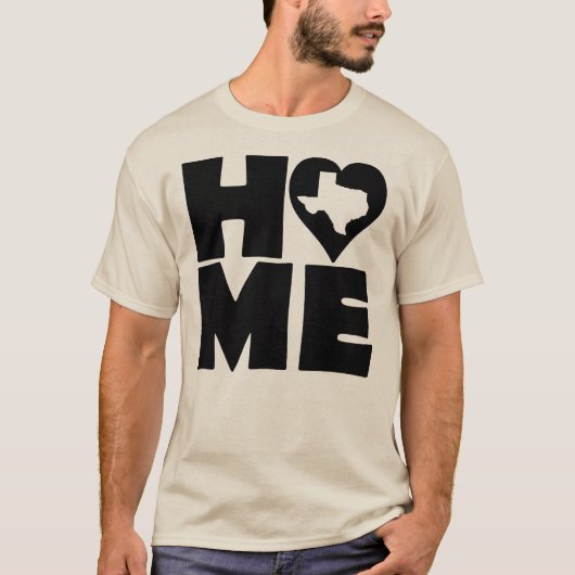 Texas Home Heart State Tees T-Shirt (Voorkant)