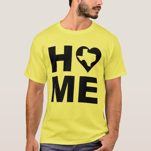 Texas Home Heart State Tees T-Shirt (Voorkant)