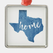 Texas Home Hout Grain Metalen Ornament (Voorkant)