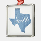 Texas Home Hout Grain Metalen Ornament (Links)