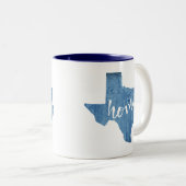 Texas Home Hout Grain Tweekleurige Koffiemok (Voorkant rechts)