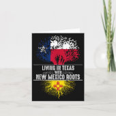 Texas Home New Mexico Roots State Tree Flag Love G Kaart (Voorkant)