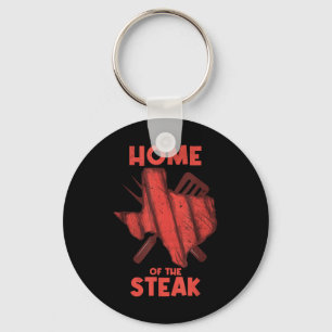 Texas - Home of the Steak Barbecue Meat Grill Fun Sleutelhanger