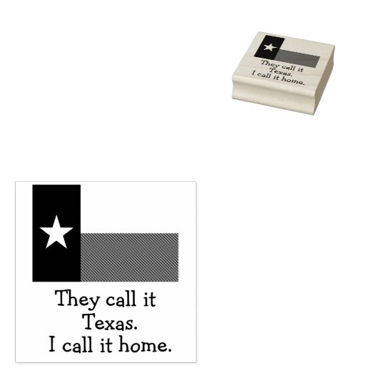 Texas Home Rubberstempel (Gestempeld)