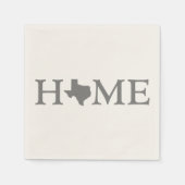 Texas Home State Grey Lone Star Texaanse Woordkuns Servet (Voorkant)