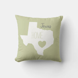 Texas home state kaart liefde hart kussen
