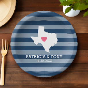 Texas Home State Love met optioneel aangepast hart Papieren Bordje