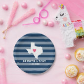 Texas Home State Love met optioneel aangepast hart Papieren Bordje (Feest)