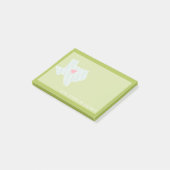 Texas Home State Love met optioneel aangepast hart Post-it® Notes (Schuin)