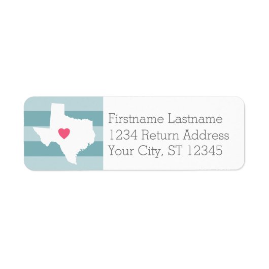 Texas Home State Love Weddenschap met aangepast ha Etiket (Voorkant)