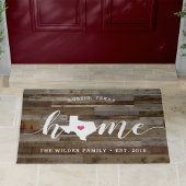 Texas Home State Personalized Wood look Deurmat