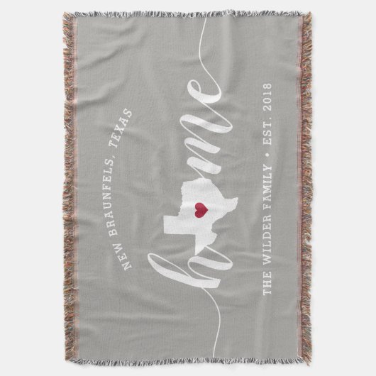 Texas Home State Persoonlijk Deken (Voorkant Verticaal)