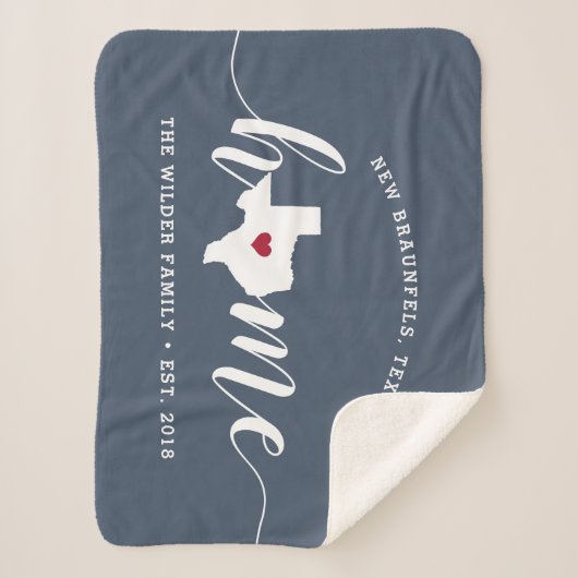 Texas Home State Persoonlijk Sherpa Deken (Voorkant)