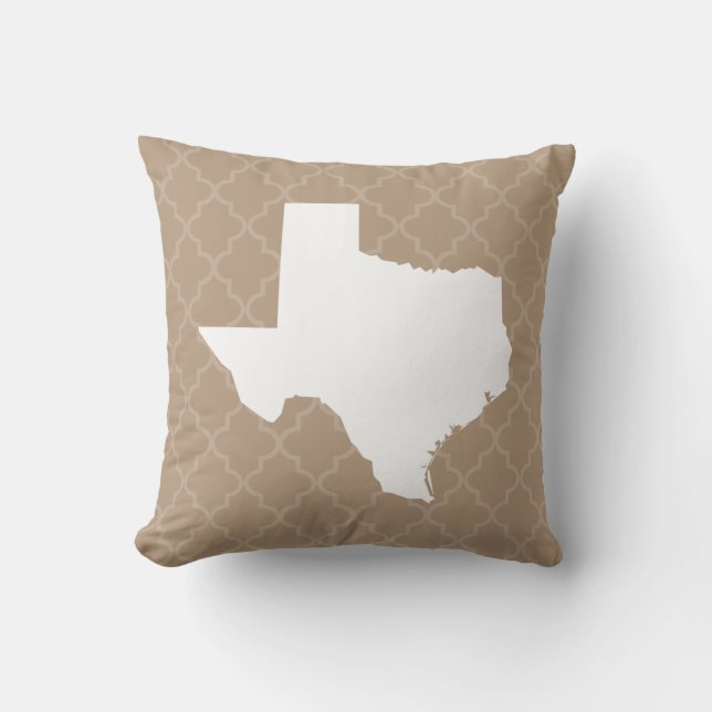 Texas Home State Quatrefoil Sierkussen (Voorkant)